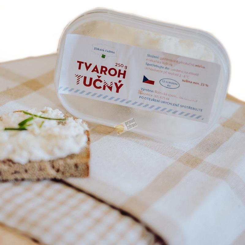 Tvaroh tučný kravský přírodní 250 g - pouze rozvoz vybraná města nebo osobní odběr