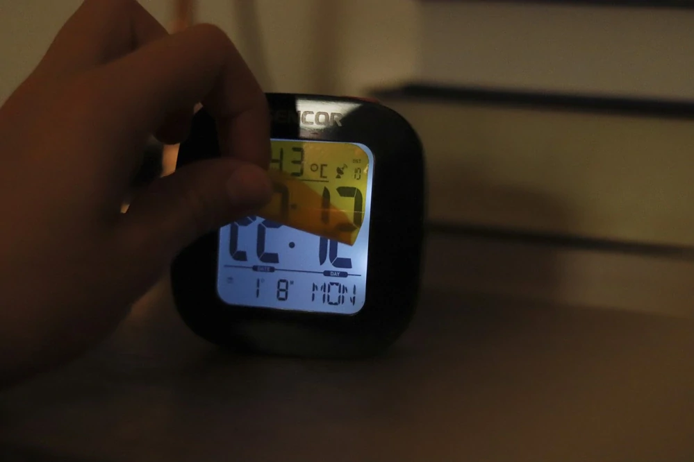 Přelepovací fólie ORANŽOVKA blokující modré světlo 20x25 cm