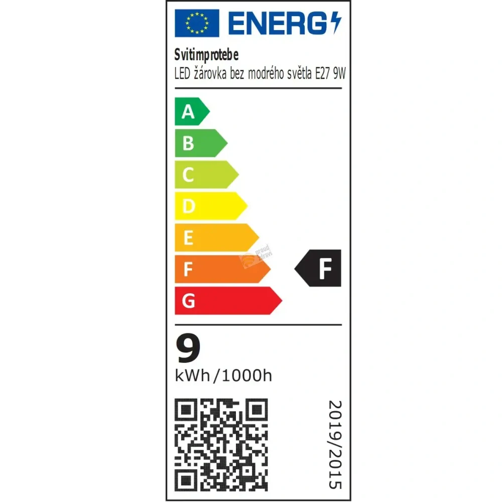 LED žárovka ORANŽOVKA bez modrého světla E27 9W 1600K