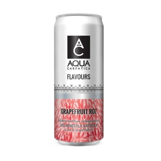 AQUA CARPATICA Ochucená minerální voda Růžový grapefruit PLECHOVKA 0,33 l Rumunsko