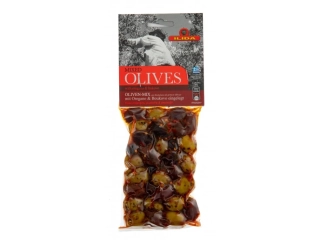 Mix zelených a černých oliv s paprikou a oreganem, s peckou 150 g Řecko