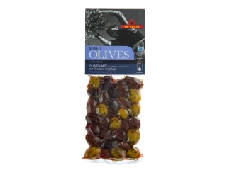 Mix zelených a černých oliv s oregánem, s peckou 150 g Řecko