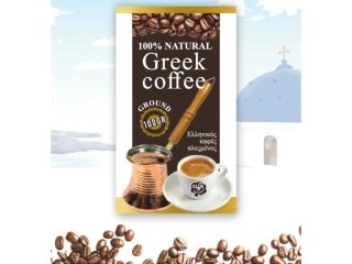 Originál 100% řecká jemně mletá káva Mocca 100 g Řecko